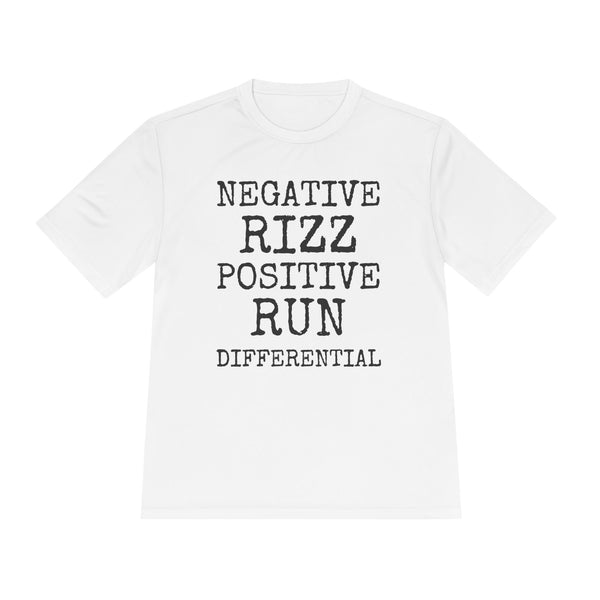 Negative Rizz Positive Run Differential — Sport-Tek ST350 Moisture-Wicking Tee