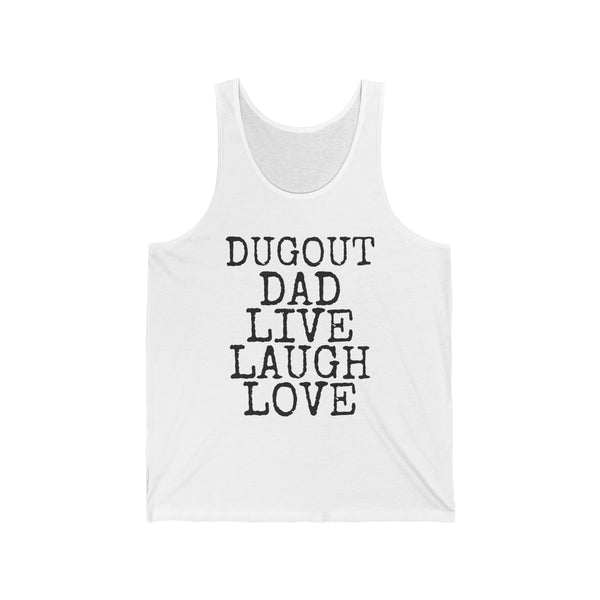 Dugout Dad Live Laugh Love — Bella+Canvas 3480 Unisex Tank