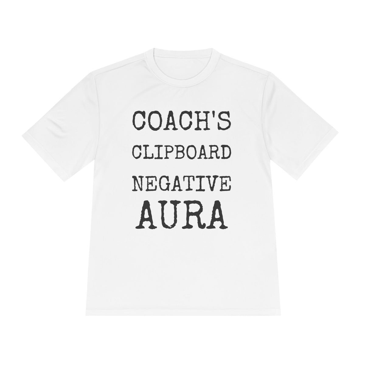 Coach's Clipboard Negative Aura — Sport-Tek ST350 Moisture-Wicking Tee