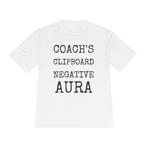 Coach's Clipboard Negative Aura — Sport-Tek ST350 Moisture-Wicking Tee