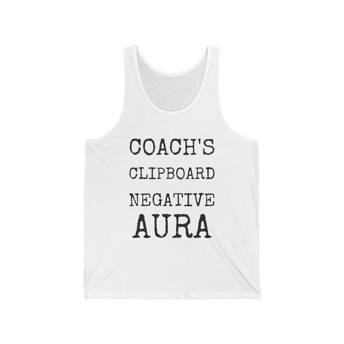 Coach's Clipboard Negative Aura — Bella+Canvas 3480 Unisex Tank