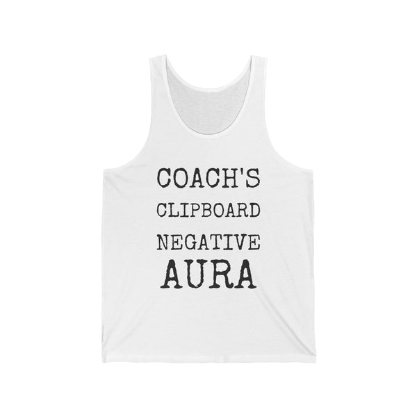 Coach's Clipboard Negative Aura — Bella+Canvas 3480 Unisex Tank