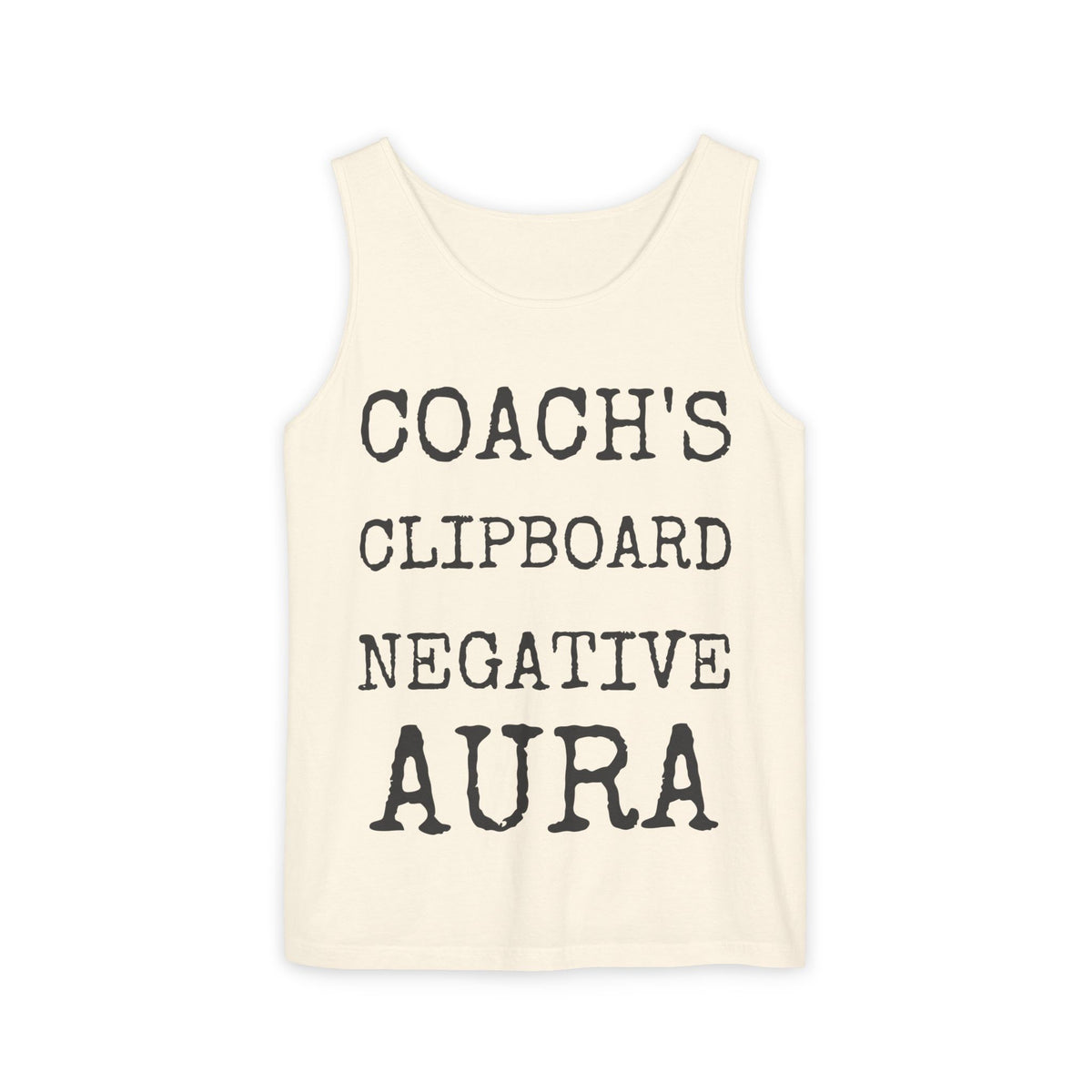 Coach's Clipboard Negative Aura — Comfort Colors 9360 Garment-Dyed Tank