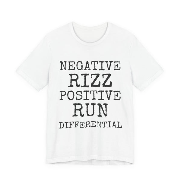 Negative Rizz Positive Run Differential — Bella+Canvas 3001 Unisex Tee