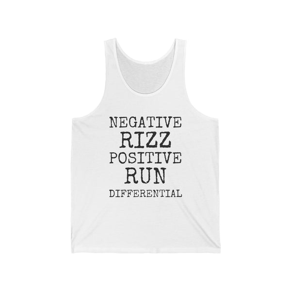 Negative Rizz Positive Run Differential — Bella+Canvas 3480 Unisex Tank