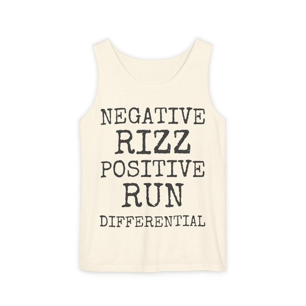Negative Rizz Positive Run Differential — Comfort Colors 9360 Garment-Dyed Tank